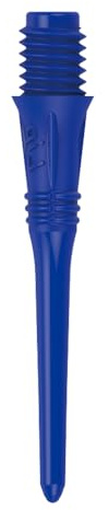 L-Style Dart Tips: Lippoint USA - 2BA Standard Thread - Plastic Soft Dart Point Replacement (Pack of 50) - Blue