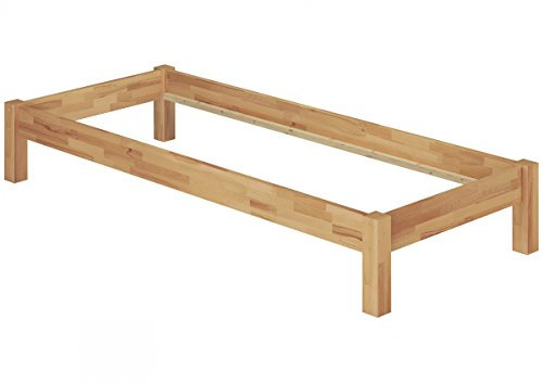 Erst-Holz Einzelbett Bettrahmen Gästebett 100x200 Buche massiv Bettgestell ohne Zubehör 60.84-10 oR