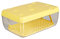 Käse-Frischebox, Aufbewahrungsbox für Käse, mit herausnehmbarem Gitterboden für länger schmackhaften Käse, Frischhaltebox perfekt für den Kühlschrank und zum Servieren, gelb/transparent