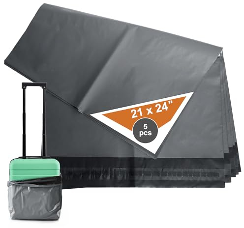 5 x selbstverschließende extra große Versandtaschen, 53 cm x 61 cm x 5 cm, extra starke Pakettaschen, selbstklebende Versandtaschen für Kleidung, Versand und Verpackung
