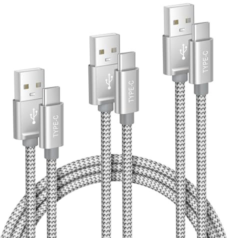 Elebase Cable USB C iPhone 16 15 Pro Max,Câble Chargeur USB vers Type C 0.5M/1M/2M 3 Pack,Cordon Charger Rapide Nylon pour Voiture,Samsung Galaxy S24 S23 S22 Plus,A54 A53 A52,A32 A42,Tab S9,iPad Air