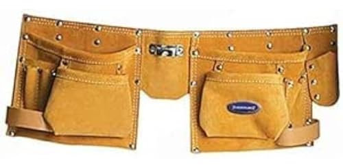 Silverline CB05 Werkzeuggürtel mit Doppeltaschen, 8 Fächer 300 x 200 mm