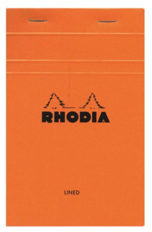 Rhodia 14600C - Notizblock N°14 (geheftet, liniert, 110 x 170 mm, 80 Blatt) 1 Stück orange