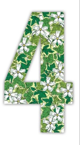 Wheelie Bin numbers Ivy Stickers for House number, Sulo Bin or Rubbish Pattern
