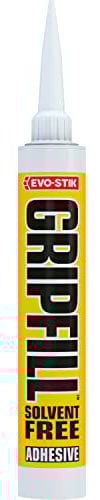 EVO-STIK GRIPFILL Solvent Free Adhesive, Multi-Purpose, High Strength, Gap Filling, Colour: White
