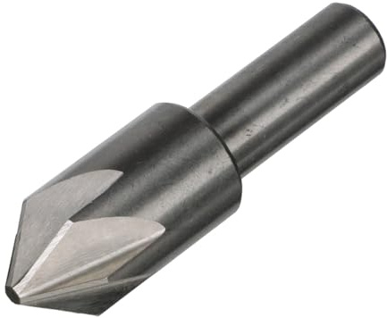 Drill America 1/2-100 High Speed Steel 6 Flute Chatterless Countersink, Dew Series