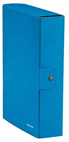 LEITZ Wow Cartella Progetti in Cartoncino Plastificato, Blu (Metallizzato), Dorso 8 cm