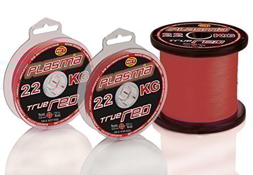 WFT KG Plasma Round 150m geflochtene Schnur 0,08mm-0,36mm, Durchmesser:0.26mm, Farbe:Rot