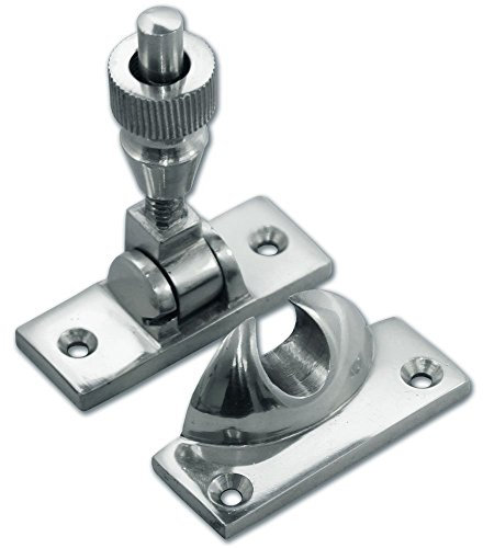 Solid Brighton Sash Fastener 55mm for Sliding Sash Window + Screws (Polished Chrome)