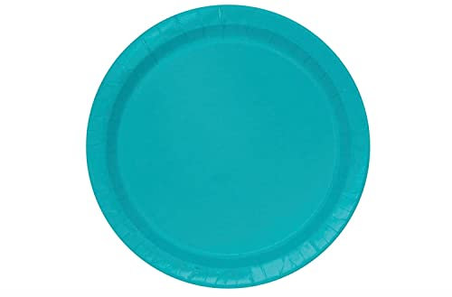 Unique Party - 32123 - Paquet de 16 Assiettes en Carton - 21,9 cm - Turquoise