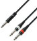 Adam Hall Cables 3 STAR YVPP 0600 - Y-Kabel, 6,3 mm Klinkenstecker stereo auf 2x 6,3mm Klinkenstecker mono, schwarz, 6m
