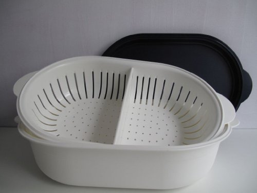 TUPPERWARE Plats de Service 4,0 L bleu foncé blanc