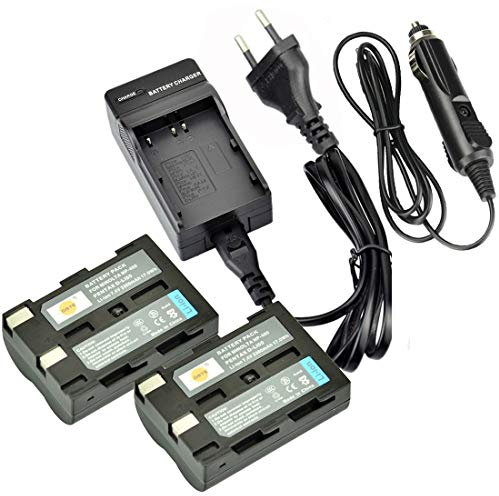 DSTE 2-pack Rechange Batterie et DC11E Voyage Chargeur pour Pentax D-Li50 K10 K10D K10D GP K10D Grand Prix K20D Konica Minolta NP-400 a Sweet DIGITAL a-5 Digital a-7 Dimage A1 A2 Dynax 5D Dynax