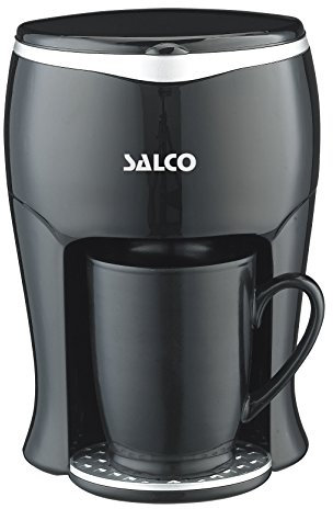 Salco Ein-Tassen-Kaffeemaschine für Kaffee oder Tee inkl. Keramiktasse 150ml