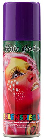 Eulenspiegel 819609 - Leuchtcolor Haarspray Lila, 125ml