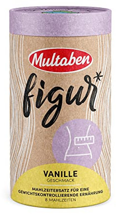 Multaben Diät Shake – proteinreicher Abnehm Shake für eine Eiweiß Diät –Vanille-Geschmack mit Vitaminen und Mineralstoffen – sättigender Diät Drink als hochwertiger Nahrungsersatz - 440g