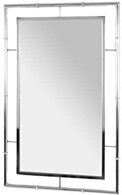 HAKU Möbel Spiegel Chrom, Metall, Spiegel - Maße: B 50 cm x H 80 cm x T 3 cm, Style: Modern