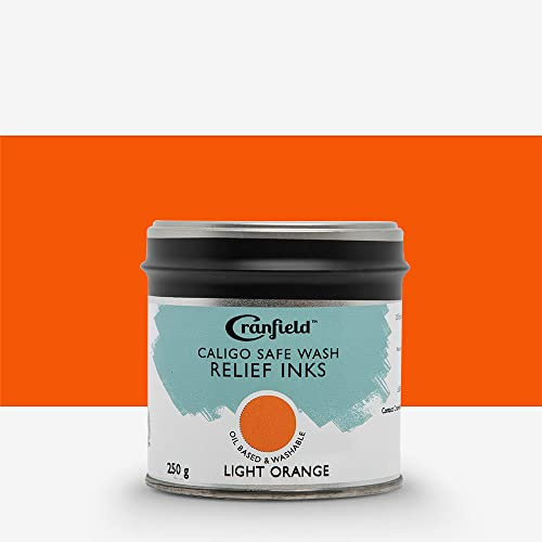 Caligo Safe Wash Relief Ink 250g Tin Light Orange