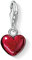 Thomas Sabo Damen Charm-Anhänger Rotes Herz Charm Club 925 Sterling Silber 0794-007-10