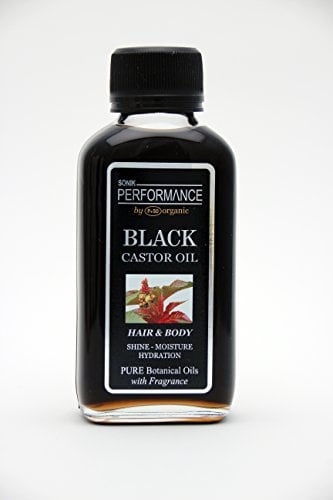 100% PURE JAMAICAN BLACK CASTOR OIL 4oz - With FRAGRANCE - By SONIK PERFORMANCE | P+50 ORGANIC - For Face, Hair, Body and Nails. Original 100% Pure Castor Beans Oil For Hair, Eyelashes And Eyebrows HAIR GROWTH OIL
