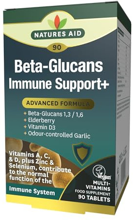 Natures Aid Beta Glucans Immune Support Supplement – 90 Tablets