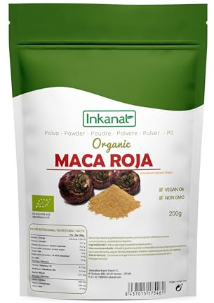 Red Maca Powder BIO INKANAT, 200g Bag | Natural Energizer & Adaptogen