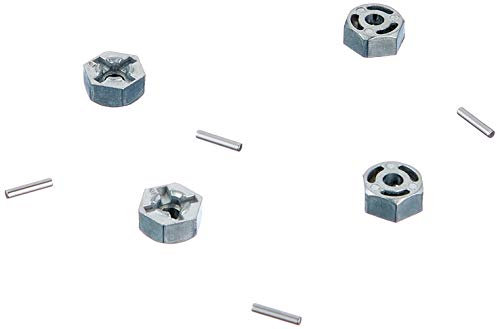 TAMIYA TAM53056 300053056 - Alu Radmitnehmer Sechskant (4), 12 mm, Silber