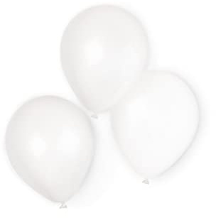 Amscan 6429 - 10 Latexballons Standard Weiß, Durchmesser 20,3 cm, Luftballon, Dekoration, Geburtstag, Hochzeit, Themenparty, Firmenevent