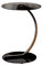 ASPECT Merlin Clear Glass Round Table, Chrome, Black