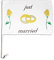 Flaggenfritze Autofahne Autoflagge Just Married Rosen - 30 x 40 cm