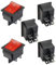 SODIAL(R) 4 x Interruptor Basculante Luz Iluminado Rojo On/Off DPST 16A/250V 20A/125V CA