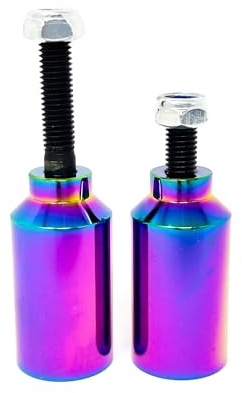 Team Dogz Colour Neo Chrome Canister Scooter Stunt Pegs - Pack of 2 (Rainbow)