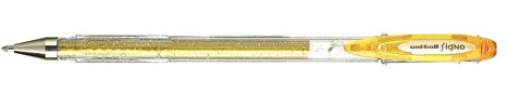 Uni-ball Signo Gel-Tintenroller, UM120SP Gold Glitter Gold, 0,7 mm, 12 Stück