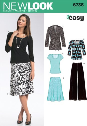 New Look 6735 Size A Misses' Separates Sewing Pattern, Multi-Colour