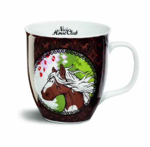 NICI 33954 - Tasse mit Pferde Motiv Allover ø 9.5 x 10 cm