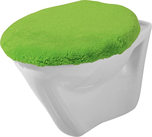 Erwin Müller WC-Deckelbezug mit Schnürung Korfu grün Größe 47x50 cm - flauschig, weich (weitere Farben)