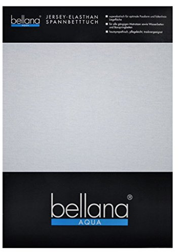 bellana® Aqua Jersey Multifunktions-Spannbettlaken für Wasserbetten in Normal- und Übergrößen, 180-200x200-220 cm in Mittelblau