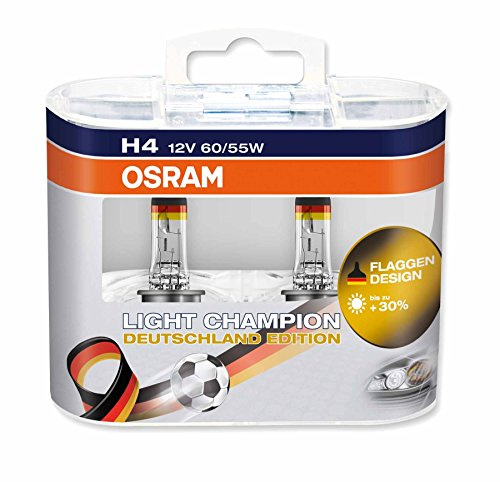 Osram 64193LCG Glühlampen H4 Champion Germany, Anzahl 2