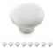 Ganzoo Poignée-Bouton en Porcelaine - Bouton de Meuble, Tiroir et Placard - Poignée en Céramique pour Relooking Déco Intérieur Vintage - Blanc - Lot de 8