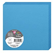 Clairefontaine 2822C Packung (mit 25 Doppelkarten Pollen, Gefaltet, 135 x 135 mm) 210g, türkis