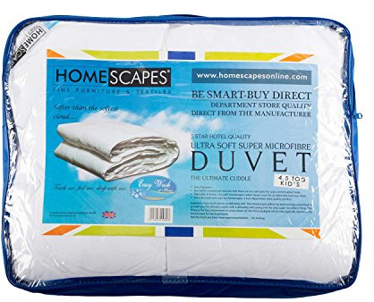 Homescapes Leichte Kinderdecke, Sommer-Bettdecke 120x150 cm, Stepp-Bettdecke wie Daunen aus Super-Mikrofaser, Sommerdecke Kinder mit 180 GSM Füllung, Wärmeklasse 2, Oeko-TEX Standard 100