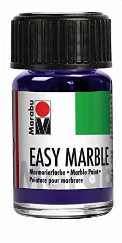 Marmorierfarbe Marabu Easy, Glasbehälter mit Tropfverschluss, Lavendel, 4.8 x 3 x 3.2 cm