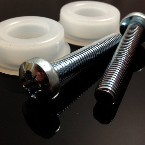 Falcon Workshop Supplies 2 HEADBOARD BOLTS COMPLETE WITH PLASTIC WASHER - HEADBOARD FIXING SCREW PACK