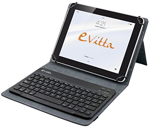 E-Vitta Keytab - Custodia con tastiera Bluetooth per tablet da 7 a 8, colore: Rosso