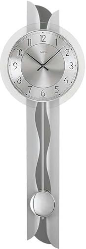 AMS Moderne Wanduhr mit Quartzwerk, batteriebetrieben 7216