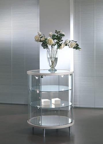 ITALFROM Vitrine basse Showcase Bureau Verre Boutique Maison avec Lumières
