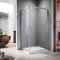 ELEGANT 900 x 700 mm Sliding Doors Shower Corner Entry Enclosure Cubicle with Stone Tray