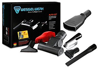 Wessel Werk Autopflege-Set Carwash-Edition zur professionellen Innenpflege mit Haushaltsstaubsauger, Waschanlagensauger, SB-Staubsauger - Schwarz