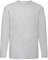 Fruit of the Loom Mens Valueweight Crew Neck Long Sleeve T-Shirt (2XL) (Heather Grey)
