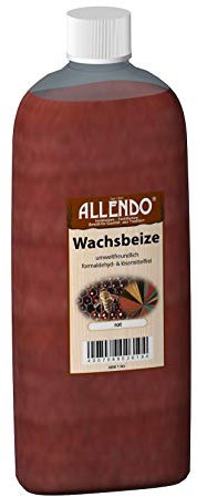 Wachsbeize Buntfarbe inkl. 1x Pinsel für beizen zum Auftragen (1000 ml rot)